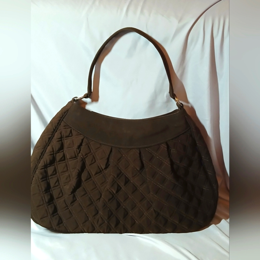 Vera Bradley Brown Quilted Bag EUC